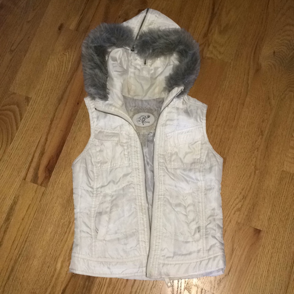 Furry hooded vest